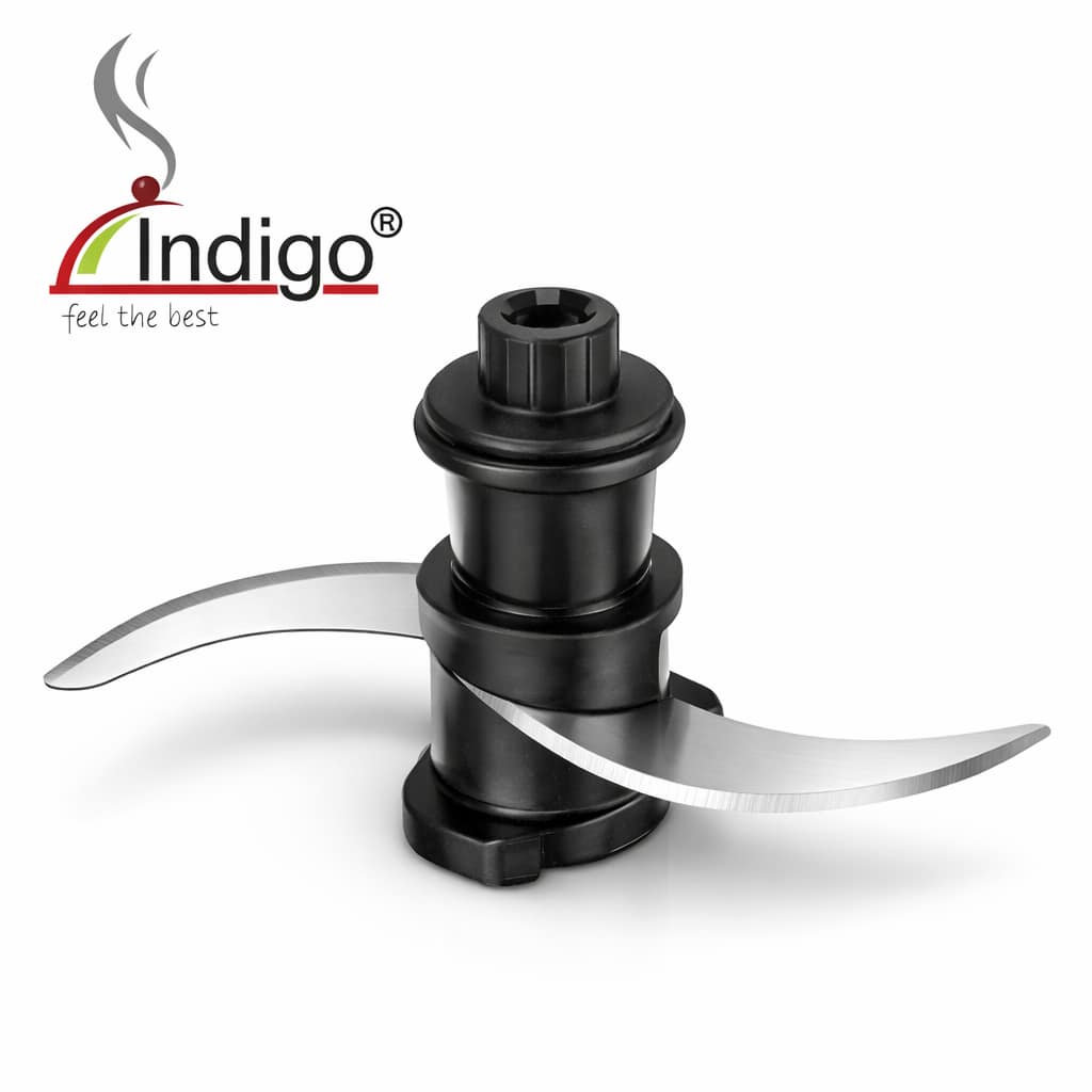 Indigo 650ml Manual Push Chopper | 3 Stainless Steel Blades Vegetable & Food Chopper - Image 3