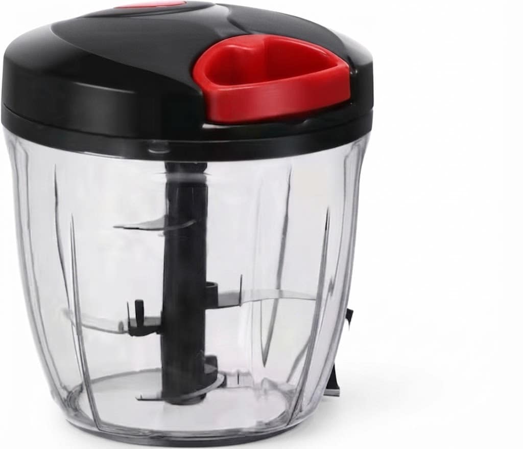 900ml Manual Handy Vegetable Chopper with 6 Stainless Steel Blades | Fruit & Vegetable Cutter