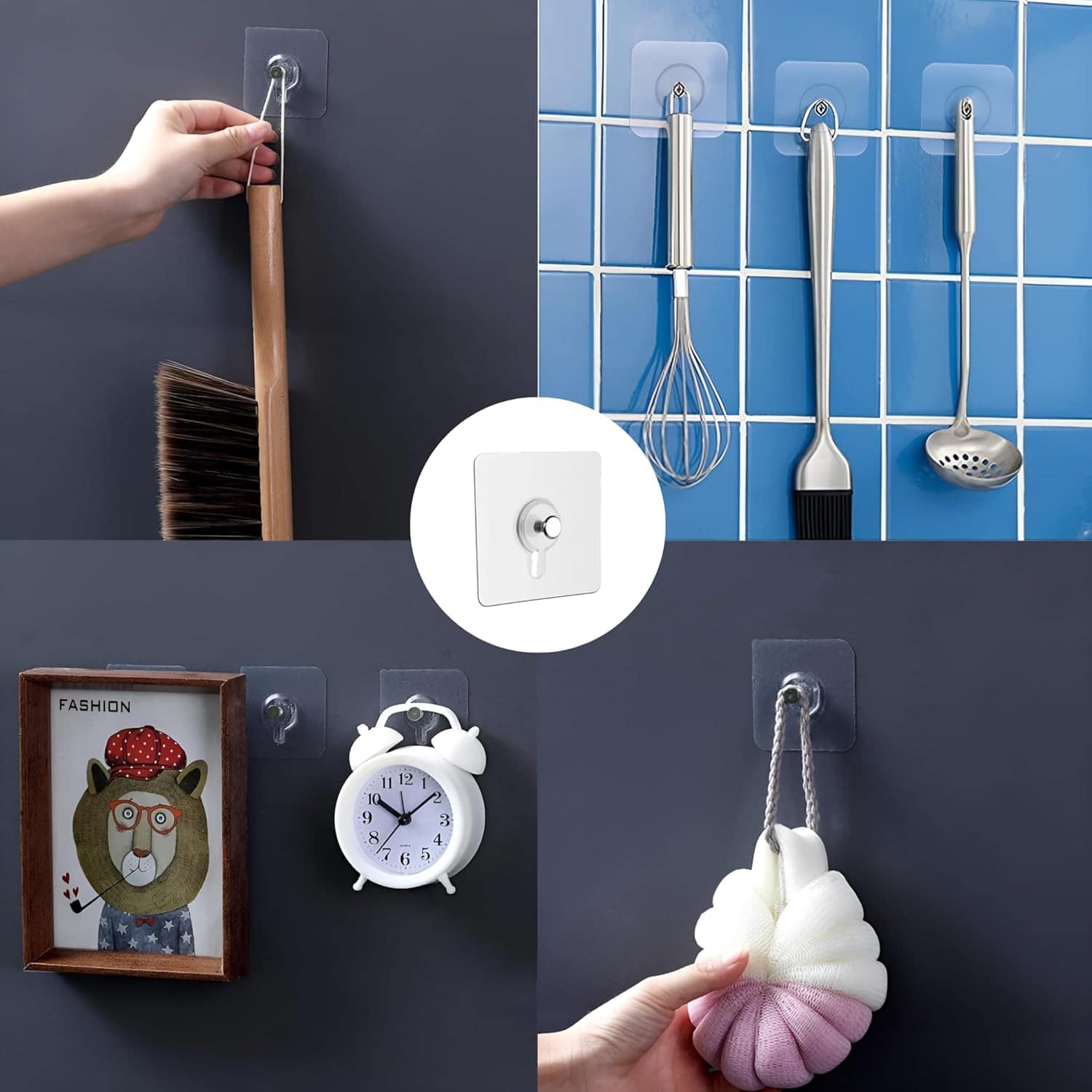 20 Pack Self Adhesive Wall Hooks | Nail-Free Heavy Duty Photo Frame Hooks for Home & Office - Image 3