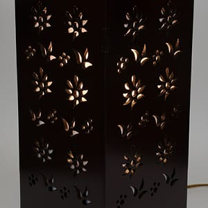 Wooden Table Lamp with Jali Design