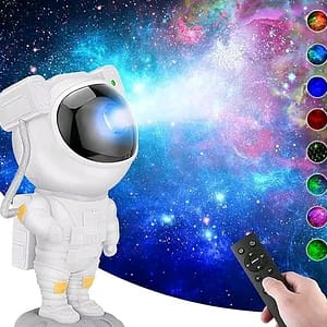 Astronaut Galaxy Star Projector Night Light - 360° Magnetic Rotation, Remote Control & Auto-Timer - Nebula LED Lamp for Kids Bedroom